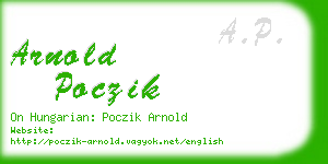 arnold poczik business card